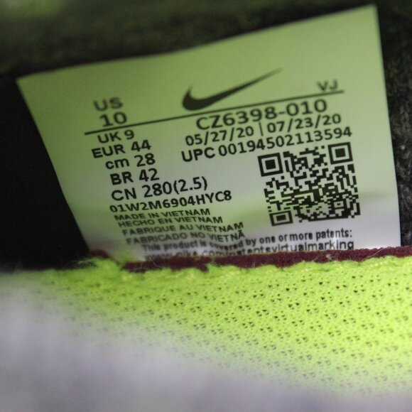 Nike Space Hippie 04 Running Shoe Sneaker Mens 10 Black Volt White CZ6398 010 - Picture 10 of 10